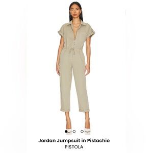 PISTOLA Jordan Jumpsuit in Pistachio Size Large